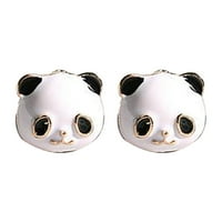 Jiaroswwei Szép Rajzfilm Panda Kép Fül Szegecsekkel Női Lányok Mini Fülbevaló Zománc Ékszerek