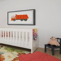 Marmont Hill Orange Dump teherautó keretes fali művészet, 12.00 1,50