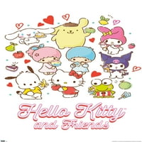 Hello Kitty és barátai-Kawaii kedvenc ízek fali poszter, 14.725 22.375
