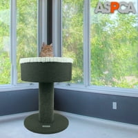 Modern macska talapzat ágy bútor lakás a karcoláshoz és a szunyókáláshoz, szürke