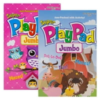Super Jumbo Play Pad Címek, Digest Méret 7. 5, Ajándék gyerekeknek tanulás rajz színezés, 2-Pack