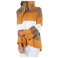Hosszú Pulóver Pulóverek Női hosszú pulóver pulóverek elegáns divatos Sárga XL
