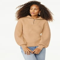Scoop Women's Half Zip pulóver hosszú ujjú, méretű xs-xxl