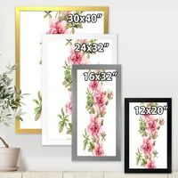Designart 'lila és rózsaszín virágok csokor ii' parasztház keretes művészet nyomtatás