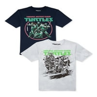 Tizenéves mutáns ninja teknősök fiúk grafikus pólók rövid ujjú, 2-csomag, méretek xs-xxl
