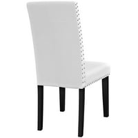 Modway Parcel étkező oldalsó szék vinil készlet fehér