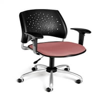 Stars sorozat modell 326-AA Szövet forgatható feladat szék karokkal, korall rózsaszín
