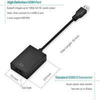 HDMI Adapter, USB 3. HDMI kábel Multi-Display Video Converter-Laptop Windows 10, asztali számítógép, Laptop, PC, Monitor,
