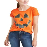 Női Halloween grafikus rövid ujjú póló