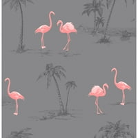 Brewster Sanibel Sötét Szürke Flamingó Háttérkép