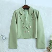 Női Cukorka Zöld Őszi Kabát Közepes Hosszúságú Hosszú Ujjú Divat Kabát Öltöny