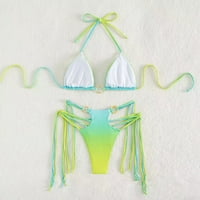 Mikilon Fashionista hölgy Szexi tartalmazó mellkasi Pad nyomtatási Bikini készlet két fürdőruha női strand Cover-Up