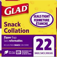 Glad Zipper Snack élelmiszer tároló táskák ea