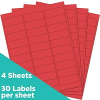 Papír és boríték visszatérési címkék, 5 8, piros, csomagonként
