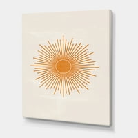 Designart 'Orange Nap nyomtatás a Béige II' modern vászon fali művészet nyomtatás