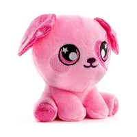 Squeezamals 3Deez kitömött állatok, rózsaszín kutya-Candy