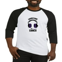 CafePress-Hardcore Gamer Baseball Mez - Pamut Baseball Mez, Raglan Ujjú Ing