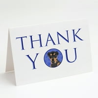 Rottweiler Fekete-Tan köszönöm üdvözlőlapok és borítékok