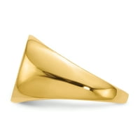 Finest Gold 14k zárt hátsó férfi Signet gyűrű, méret 10