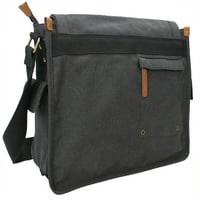 Vagarant Traveler 15 Alkalmi Stílus Vászon Laptop Messenger Bag C31.BLK