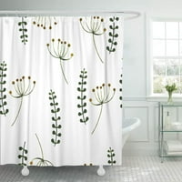 Zöld absztrakt Vintage virágmintás század közepén Modern gyönyörű szépség fürdőszoba zuhanyfüggöny