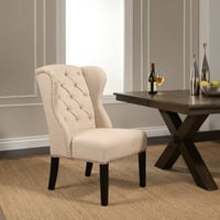 Devon & Claire Delta Tufted Linen Wing szék, több szín