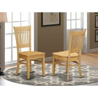 East West bútor Vancouver Wood Seat konyha étkező székek tölgy kivitelben-Befejezés: tölgy, stílus: fa ülés