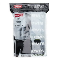 A Levi férfi pamut nyújtási boxer rövidnadrágja, 6-csomagja, S-XL méretű