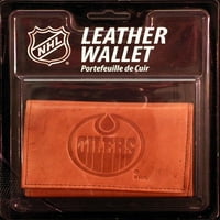 Edmonton NHL Oilers dombornyomott bőr Trifold pénztárca