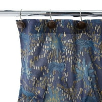 Drew Barrymore Flower Home Vintage Blue, barna, szürke, többszínű állati nyomtatott dzsungel leopárd pamut zuhanyfüggönyök,