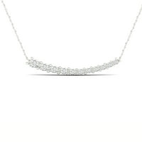 Imperial 1 4ct TDW Diamond 10K Fehér Arany Journey Diamond Necklace