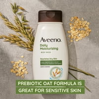Aveeno napi hidratáló szappanmentes tusfürdő száraz bőrre, prebiotikus zab tusfürdő, enyhén illatos, oz