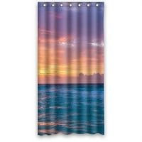 HelloDecor Trópusi Paradicsom Ocean Beach Sunset Zuhanyfüggöny Poliészter Szövet Fürdőszoba Dekoratív Függöny Mérete