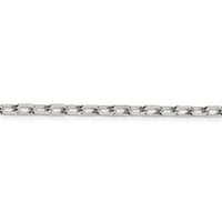 Sterling ezüst díszes gyémánt-vágott nyitott Link kábel lánc