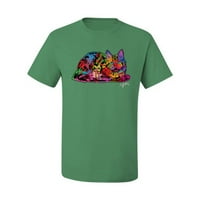 Vad Bobby, színes szivárvány macska állatbarát férfi grafikus póló, Kelly, X-nagy