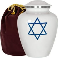 Trupoint Emlékművek Dávid csillag zsidó hamvasztási urna emberi Hamvakhoz-bársony táskával