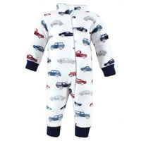 Hudson baba Unise kisgyermek plüss Jumpsuits, autók, 3T