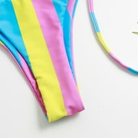 Női Fürdőruhák Haskontroll Szett Kötés Strand Bikini Push-Up Brazil Nyomtatási Levelek S Tankinis Set Cover Up Fürdőruha