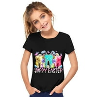 Fiú húsvéti ruhája Húsvéti Nap nyomatok ingek kisgyermek lány fiúk rövid ujjú nyuszi póló gyerekek lányok felsők Playwear