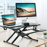 Állandó íróasztal-konverter üljön fel, hogy felálljon az íróasztalnak a kettős monitorokhoz állítható asztali asztali