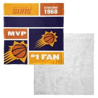 Phoenix Suns NBA Colorblock személyre szabott selyem érintés Sherpa dobás takaró