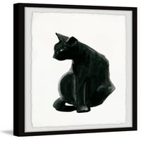 Parvez Taj Titokzatos Fekete Macska Keretes Fali Művészet