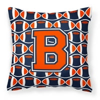 B betű labdarúgó Narancssárga, Kék-fehér szövet dekoratív párna