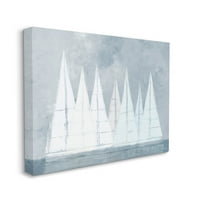 Modern geometriai vitorlások úszó szállítási festmény galéria csomagolt vászon nyomtatott fal művészet