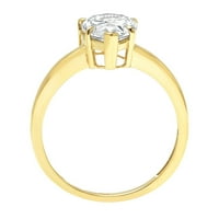 2. ct körte vágott valódi valódi természetes gyémánt VS1-VS G-H 18k sárga arany Pasziánsz ígéret esküvői nyilatkozat