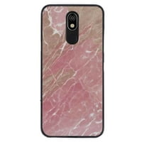 Rózsaszín-márvány-telefon tok LG Xpression Plus a nők férfi ajándékok, Puha szilikon Stílus Ütésálló-rózsaszín-márvány-tok