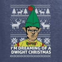Vad Bobby, Álmodom egy Dwight karácsonyról az iroda Schrute vicces csúnya karácsonyi Unise Crewneck grafikus pulóver,