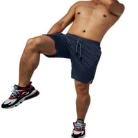 Férfi edzés futó rövidnadrág gyors száraz, könnyű, lélegző sport tornaterem rövidnadrág cipzáras zsebekkel, Szürke