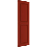 Ekena Millwork 18 W 70 H True Fit PVC Két egyenlő emelt panel redőny, tűzvörös