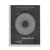 Stupell Industries Master Sound Record Music Diagram Részletes Design Wall Art, 30, Karl Hronek tervezése